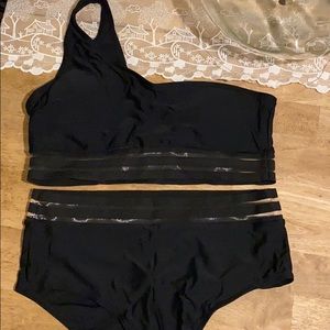 High waisted bathing suit